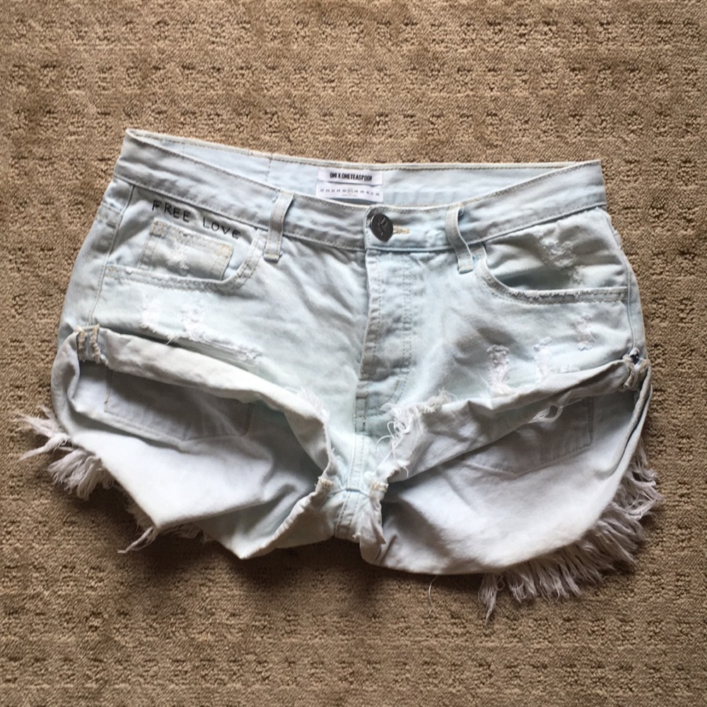 One Teaspoon Bandits Denim Cut Offs